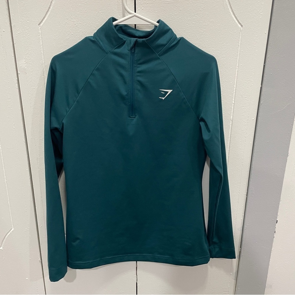 Gymshark Teal Regulate 1/4 Zip Pullover